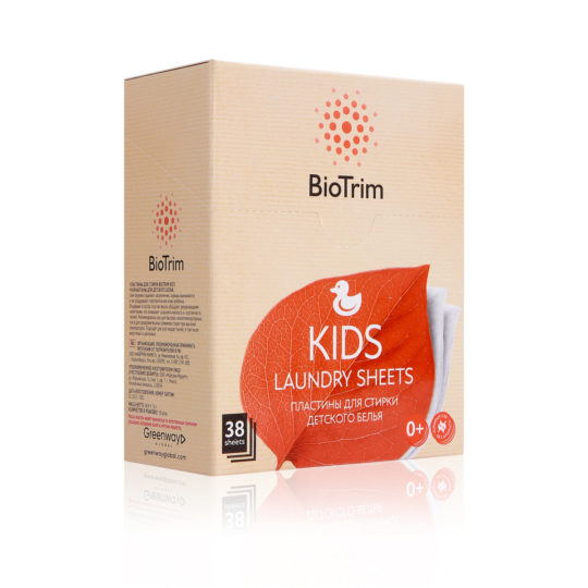 Пластины для стирки детского белья BioTrim KIDS, 38 шт.