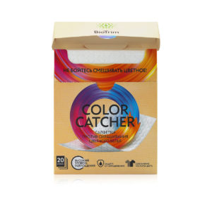 Салфетки против окрашивания цветного белья BioTrim Color Catcher, 20 шт.