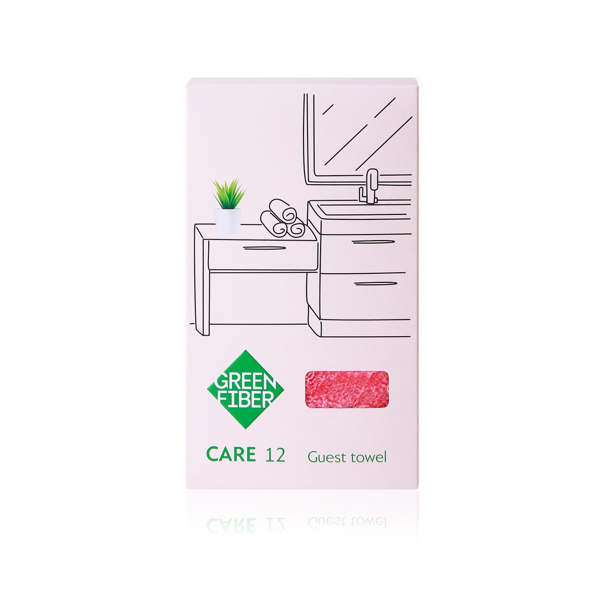 Полотенце гостевое Green Fiber CARE 12, коралловое 3